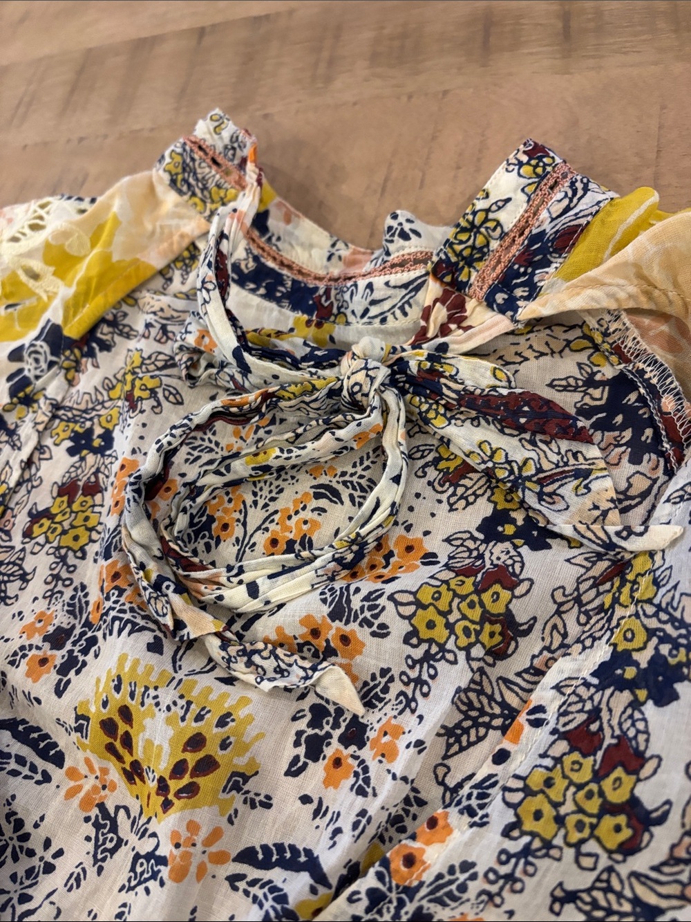 Free People Nouveau Mini Dress Long Balloon Sleeves Embroidery Open Back XS - Picture 9 of 10